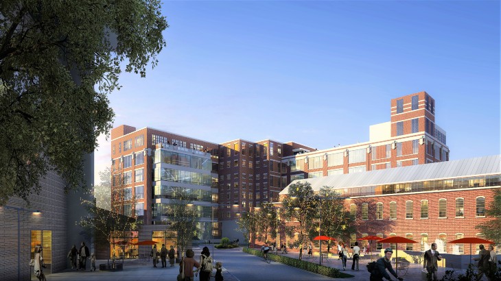 Looking across the campus (CGI)